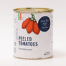 A can of whole peeled tomatoes labeled 'Casa Tua Cucina' in tomato juice, with an illustration of red tomatoes on the label.