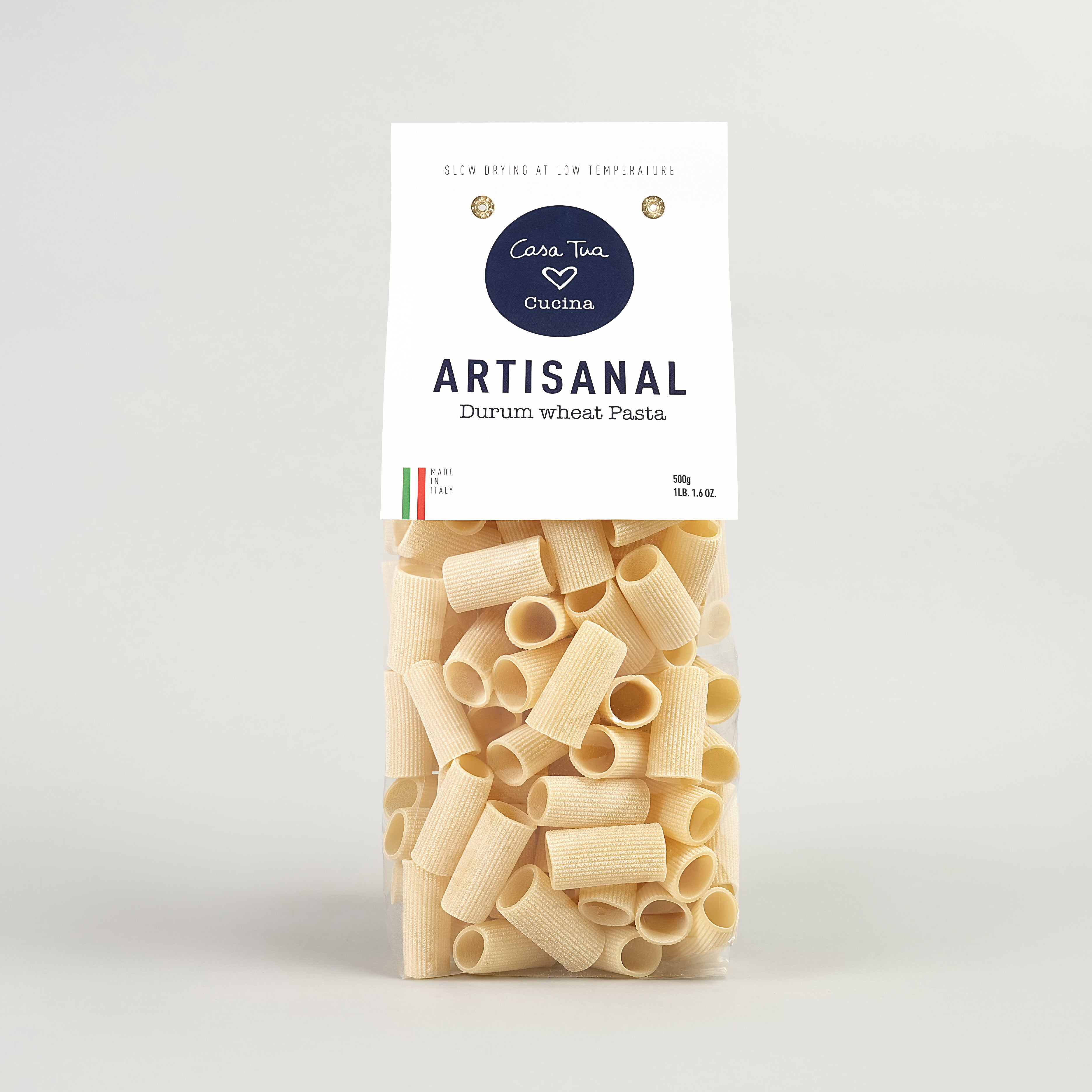 Artisanal Durum Wheat Pasta “Rigatoni” - 1lb.