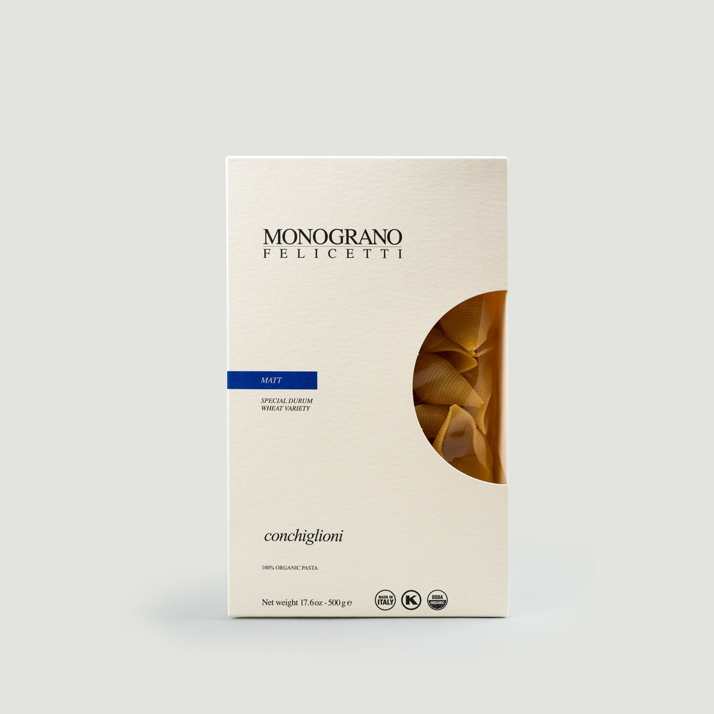 Monograno Felicetti pasta box on a white background